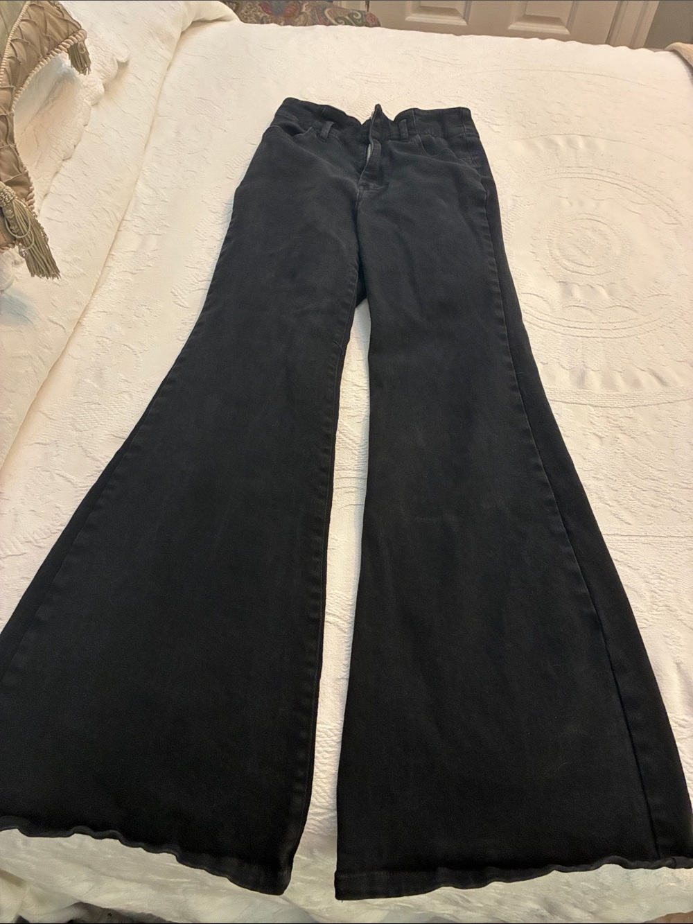 Flying Tomato Black High-Rise Flared Jeans